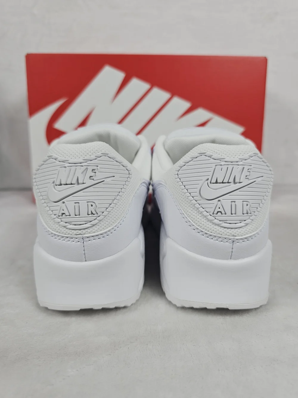 Nike Air Max 90 Triple White DH8010-100 Womens Running Shoes Sneakers Size 7.5